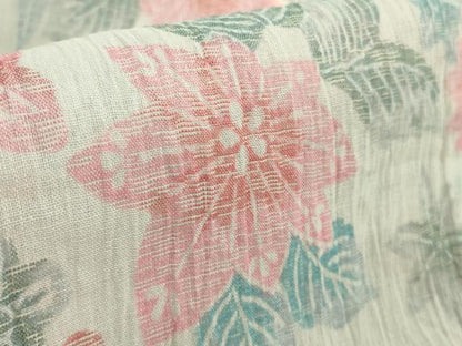 平和屋着物＊極上 夏物 本場小千谷ちぢみ 草花文 麻 逸品 未使用 DZAA9059kh5
