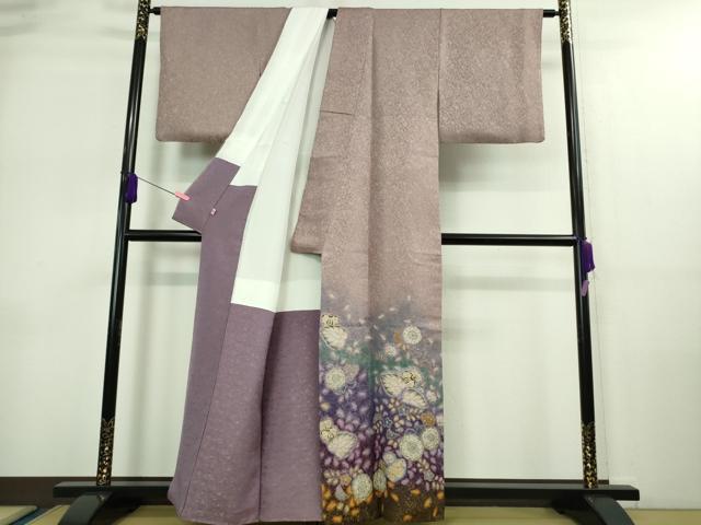 平和屋本店■最高級　初代　久保田一竹　幻の辻が花　色留訪問着　暈し染め　金通し地　逸品　DZAA9062kh5