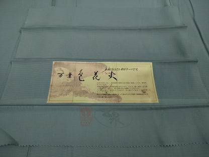 平和屋着物＊極上 夏物 色無地 絽 五泉 万葉 色花火 薄花色 反端付き 逸品 DZAA9067kh5