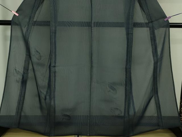 平和屋着物▽極上 訪問着 無双 紗袷 紗×紗 手描き 海老 松 濃藍色地 逸品 DZAA9068kh5