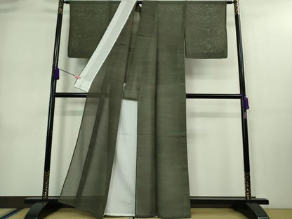 平和屋着物＊極上 夏物 京友禅作家 黒島敏 小紋 紗 霞文 暈し染め 逸品 DZAA9069kh5
