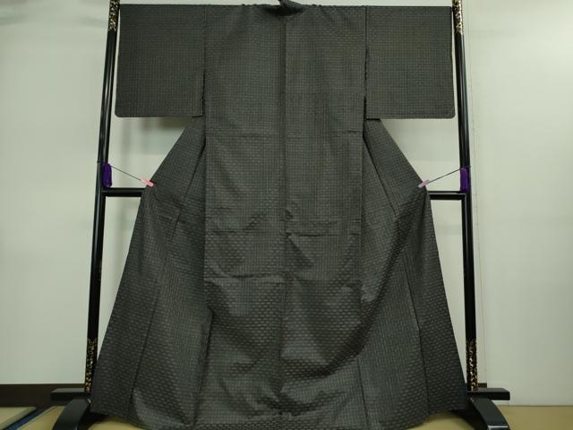 平和屋本店■希少　本場大島紬　龍郷絣　秋名バラ　単衣　作田修二作　証紙付き　逸品　未使用　DZAA9073kh5