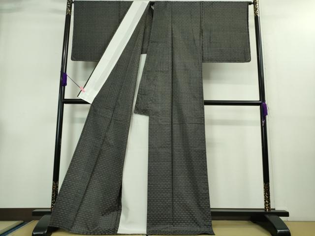 平和屋本店■希少　本場大島紬　龍郷絣　秋名バラ　単衣　作田修二作　証紙付き　逸品　未使用　DZAA9073kh5