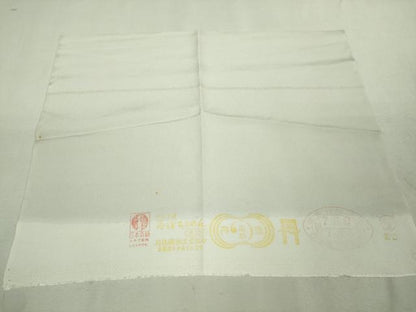 平和屋着物▽極上 京友禅作家 山科春宣 訪問着 単衣 白鷺 枝垂れ柳 暈し染め 紫水晶色地 反端付き 逸品 未使用 DZAA9075kh5