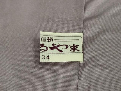 平和屋本店■極上 金彩友禅 卓越技能者・名工・和田光正 訪問着 紬地 花唐草文 薄鼠色地 暈し染め 金銀彩 まるやま扱い　逸品　DZAA9076kh5