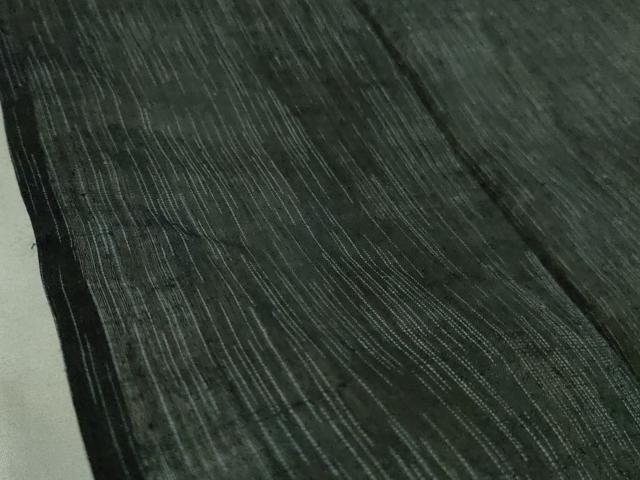 平和屋着物＊極上 夏物 男性 石川県指定無形文化財 能登上布 本麻手織上布 濃藍色地 逸品 DZAA9078kh5