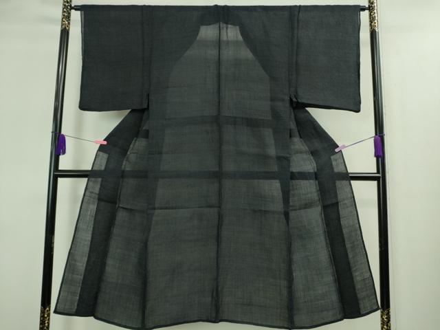平和屋着物＊極上 夏物 男性 重要無形文化財 本場宮古上布 濃藍色地 苧麻 逸品 DZAA9079kh5