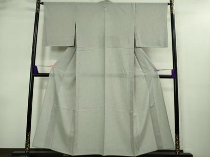 平和屋着物■極上　夏物　江戸小紋　絽　両面染　鮫小紋柄　灰青色×白　西武百貨店扱い　逸品　未使用　DZAA9086kh5