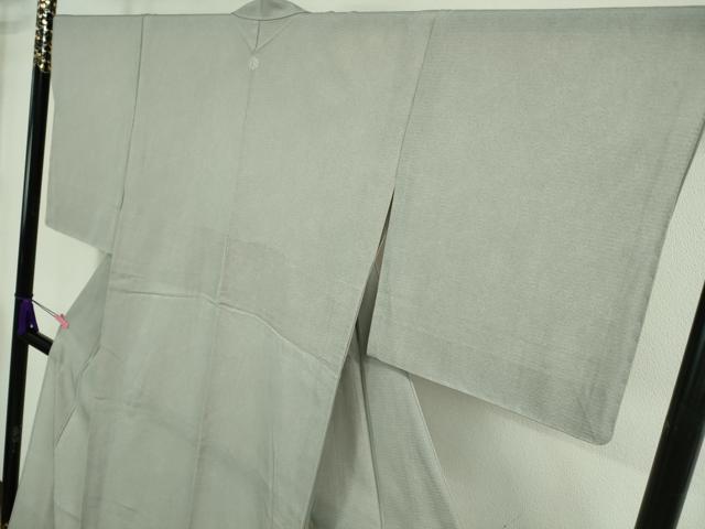 平和屋着物■極上　夏物　江戸小紋　絽　両面染　鮫小紋柄　灰青色×白　西武百貨店扱い　逸品　未使用　DZAA9086kh5