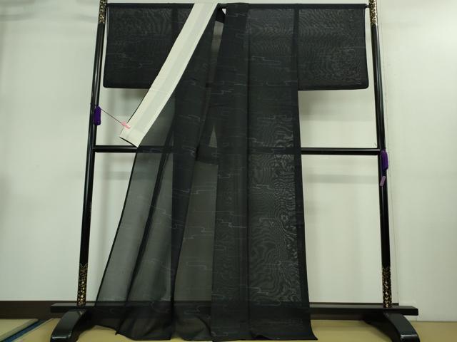 平和屋着物＊極上 夏物 本場大島紬 夏大島 エ霞 濃藍色地 逸品 DZAA9100kh5