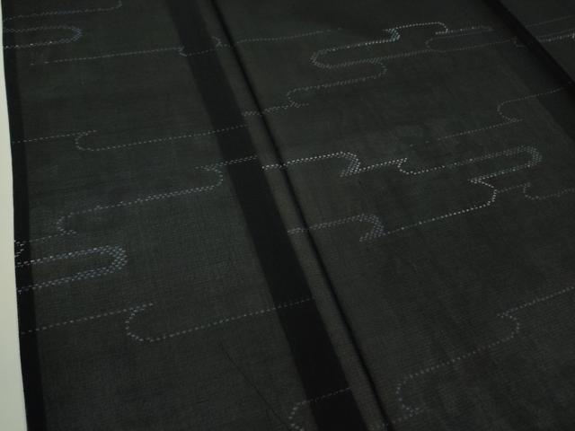 平和屋着物＊極上 夏物 本場大島紬 夏大島 エ霞 濃藍色地 逸品 DZAA9100kh5