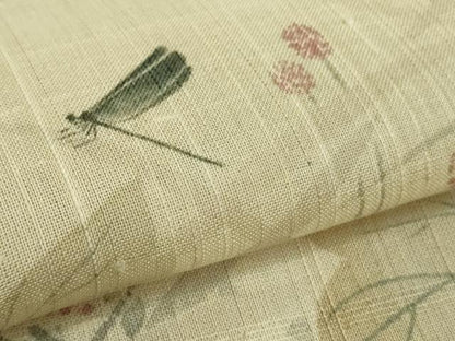 平和屋着物＊極上 夏物 訪問着 生紬 手描き 秋草 鬼灯 ほおずき 蜻蛉 練色地 逸品 未使用 DZAA9102kh5