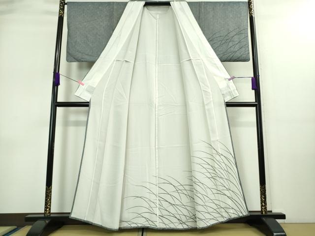 平和屋着物▽極上 訪問着 無双 紗袷 紗×絽 芒 七宝地紋 墨流し 逸品 DZAA9103kh5