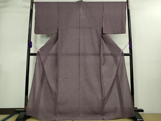 平和屋着物＊極上 夏物 江戸小紋 絽 鮫小紋柄 葡萄色×白 逸品 未使用 DZAA9104kh5
