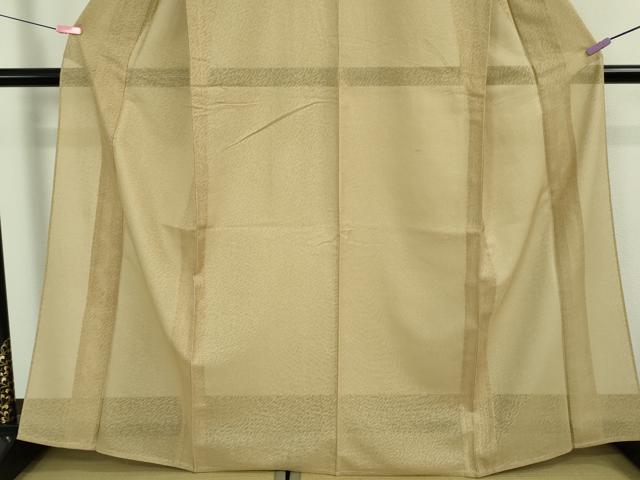 平和屋着物＊極上 夏物 色無地 縦絽 霞紋紗 枯色 逸品 未使用 DZAA9107kh5
