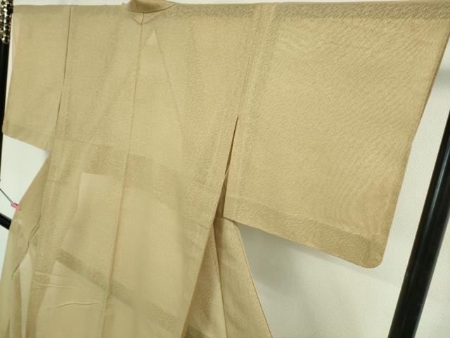 平和屋着物＊極上 夏物 色無地 縦絽 霞紋紗 枯色 逸品 未使用 DZAA9107kh5