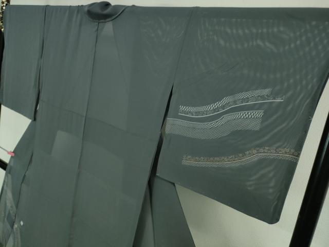 平和屋着物＊極上 夏物 訪問着 絽 道長 色紙散らし 薄花色地 金銀糸 逸品 未使用 DZAA9108kh5