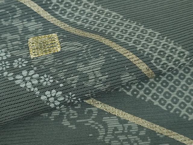 平和屋着物＊極上 夏物 訪問着 絽 道長 色紙散らし 薄花色地 金銀糸 逸品 未使用 DZAA9108kh5