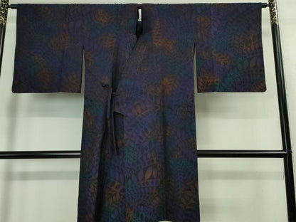 平和屋着物∞極上　道中着　単衣　ロング丈　お召地　暈し染め　反端付き　逸品　DZAA9111kh5