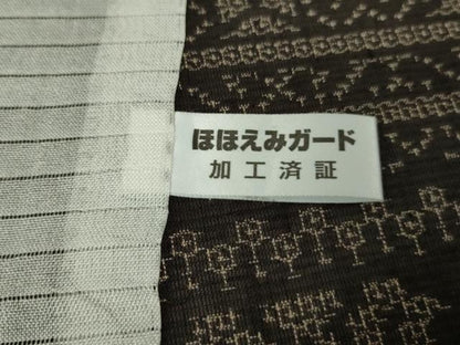 平和屋着物＊極上 夏物 結城紬 夏結城 100亀甲 名物裂 横段文 逸品 DZAA9124kh5