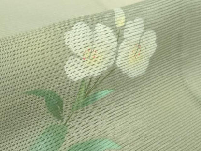 平和屋着物＊極上 夏物 訪問着 絽 風景草花文 肌色地 暈し染め 五泉 反端付き 逸品 未使用 DZAA9132kh5