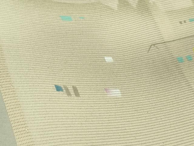 平和屋着物＊極上 夏物 訪問着 絽 風景草花文 肌色地 暈し染め 五泉 反端付き 逸品 未使用 DZAA9132kh5