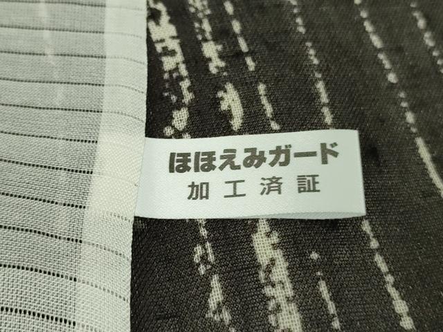 平和屋着物＊極上 夏物 絹芭蕉 紗紬 蜻蛉 トンボ 黒紅色地 ロング丈 逸品 DZAA9133kh5