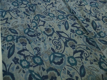 平和屋着物＊極上 夏物 本場小千谷ちぢみ 麻 花唐草文 逸品 未使用 DZAA9137kh5