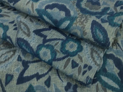 平和屋着物＊極上 夏物 本場小千谷ちぢみ 麻 花唐草文 逸品 未使用 DZAA9137kh5