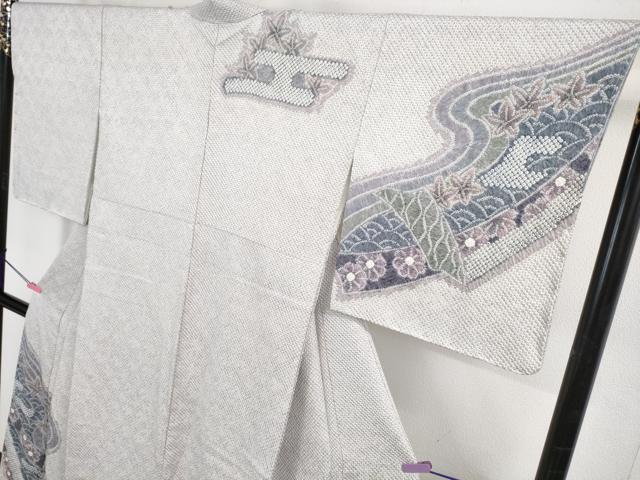 平和屋着物■極上　名門　藤娘きぬたや・総絞り　訪問着　鬘帯花楓文　逸品　未使用　DZAA9142kh5