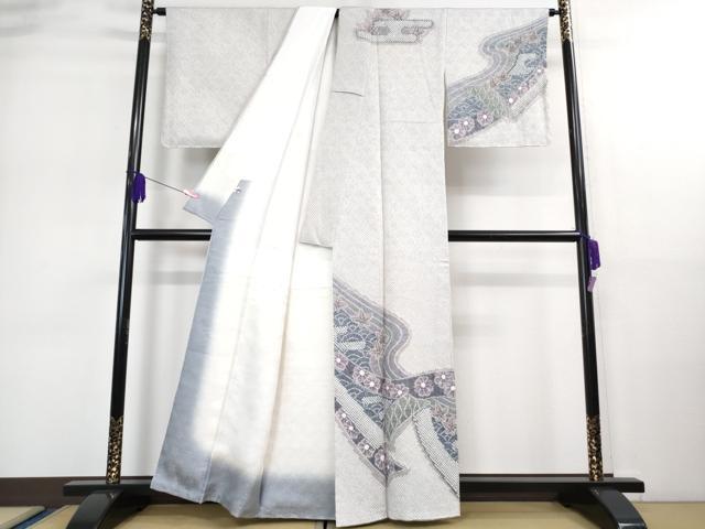 平和屋着物■極上　名門　藤娘きぬたや・総絞り　訪問着　鬘帯花楓文　逸品　未使用　DZAA9142kh5