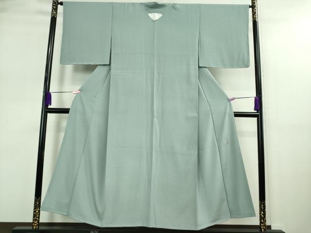平和屋着物▽極上 松尾光琳 色無地 無双 絽袷 絽×絽 絽縮緬 銀花 秘色色 逸品 未使用 DZAA9162kh5