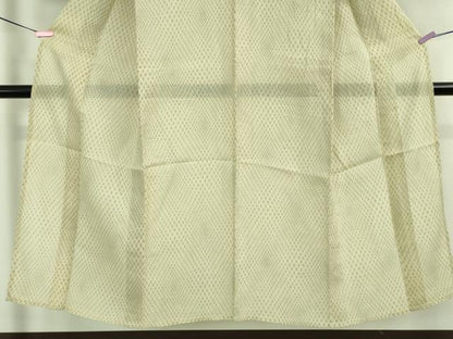 平和屋着物＊極上 夏物 本場小千谷ちぢみ 麻 小花網目文 反端付き 逸品 DZAA9165kh5