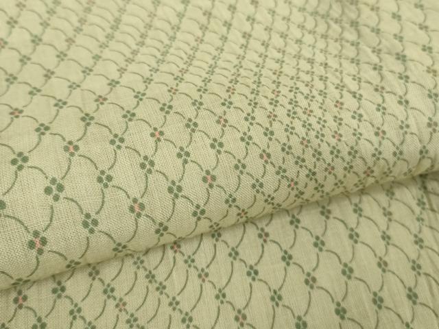 平和屋着物＊極上 夏物 本場小千谷ちぢみ 麻 小花網目文 反端付き 逸品 DZAA9165kh5