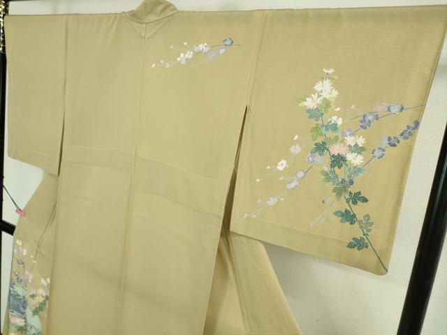 平和屋着物∴夏物　浴衣　藍　注染　両面染　立涌菊唐草文　綿　逸品　CABD2784ng 平和屋の通販
