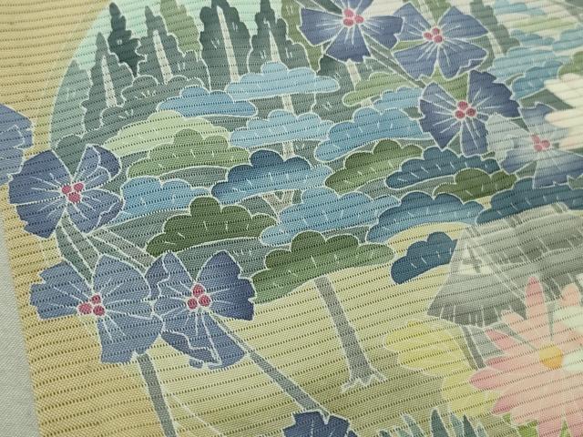 平和屋着物＊極上 夏物 十日町友禅作家 岡村蒼風 訪問着 絽 風景