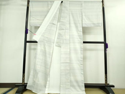 平和屋本店■極上　夏物　薩摩花織　紬　花織瑠璃ぼかし　大迫織物謹製　証紙付き　逸品　新品　DZAA9177kh5