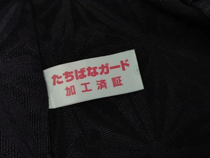平和屋着物＊極上 夏物 男性 小紋 キングサイズ 紋紗 花繋ぎ 深紫色地 暈し染め 逸品 DZAA9192kh5