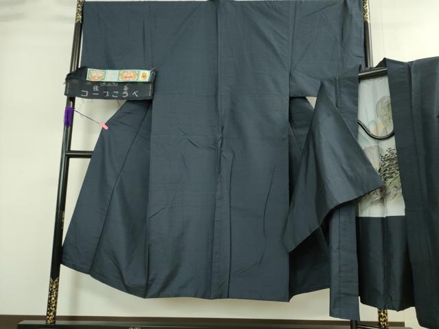平和屋着物●極上　男性　本場大島紬　アンサンブル　古代染色純泥染　緑夢謹製　証紙付き　逸品　DZAA9209kh5