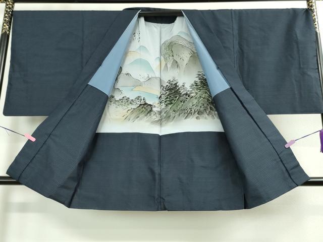 平和屋着物●極上　男性　本場大島紬　アンサンブル　古代染色純泥染　緑夢謹製　証紙付き　逸品　DZAA9209kh5