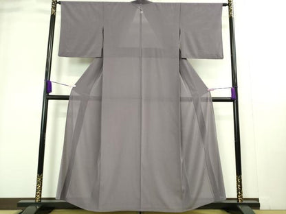 平和屋着物＊極上 夏物 洗える最高級着物 ＜英＞はなぶさ謹製 色無地 絽縮緬 鳩羽色 逸品 DZAA9221kh5
