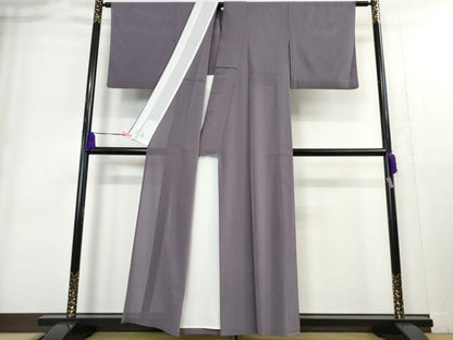 平和屋着物＊極上 夏物 洗える最高級着物 ＜英＞はなぶさ謹製 色無地 絽縮緬 鳩羽色 逸品 DZAA9221kh5