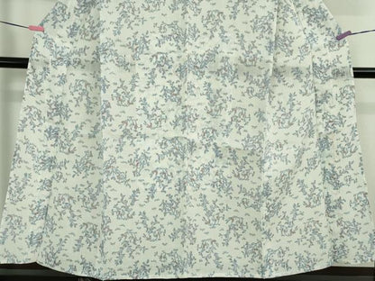平和屋着物＊極上 夏物 本場小千谷ちぢみ 麻 草花文 白地 逸品 DZAA9223kh5