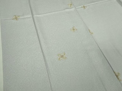 平和屋着物▽極上 小紋 単衣 枝葉文 白菫色地 逸品 未使用 DZAA9239kh5