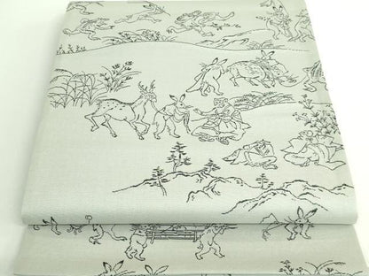 平和屋着物●極上　全通柄袋帯　鳥獣戯画　逸品　DZAA9252kh5
