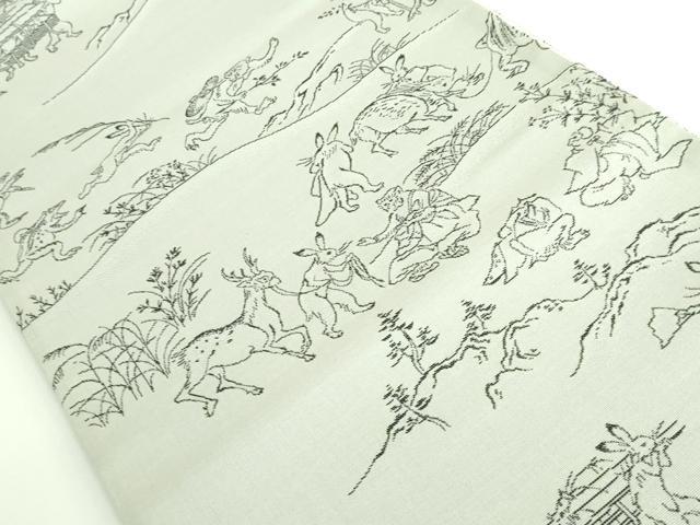 平和屋着物●極上　全通柄袋帯　鳥獣戯画　逸品　DZAA9252kh5