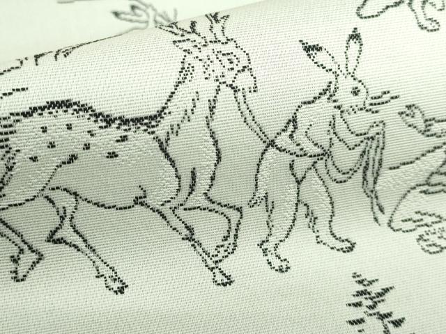 平和屋着物●極上　全通柄袋帯　鳥獣戯画　逸品　DZAA9252kh5