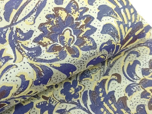 平和屋着物●極上 半幅帯 更紗花文 逸品 DZAA9268kh5