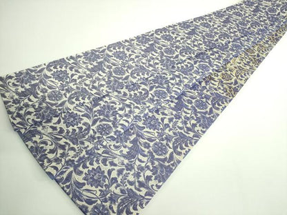 平和屋着物●極上 半幅帯 更紗花文 逸品 DZAA9268kh5