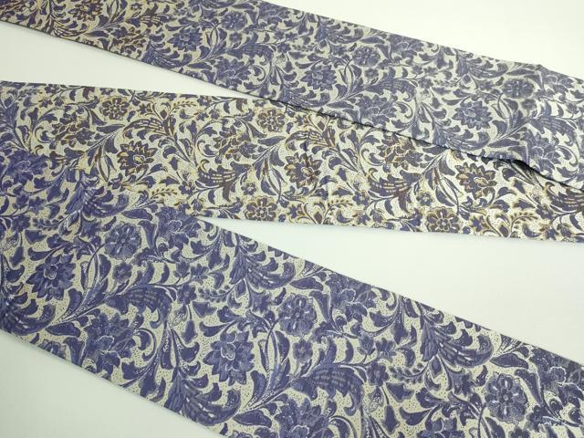 平和屋着物●極上 半幅帯 更紗花文 逸品 DZAA9268kh5